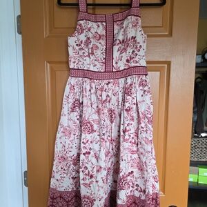 Floral Print Pink & Cream Sundress